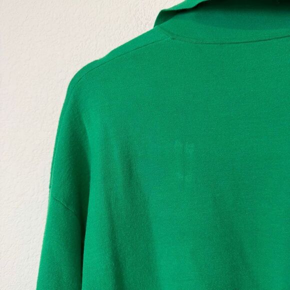 Aritzia Wilfred Free Kelly Green Ronnie Button Down Sweater Women's Size Medium - Picture 7 of 7